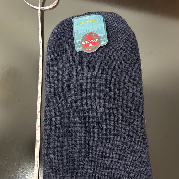 WIGWAM WORSTED 100% WOOL HAT, BEANIE HAT F4707. NWT Navy Blue - Picture 3 of 5